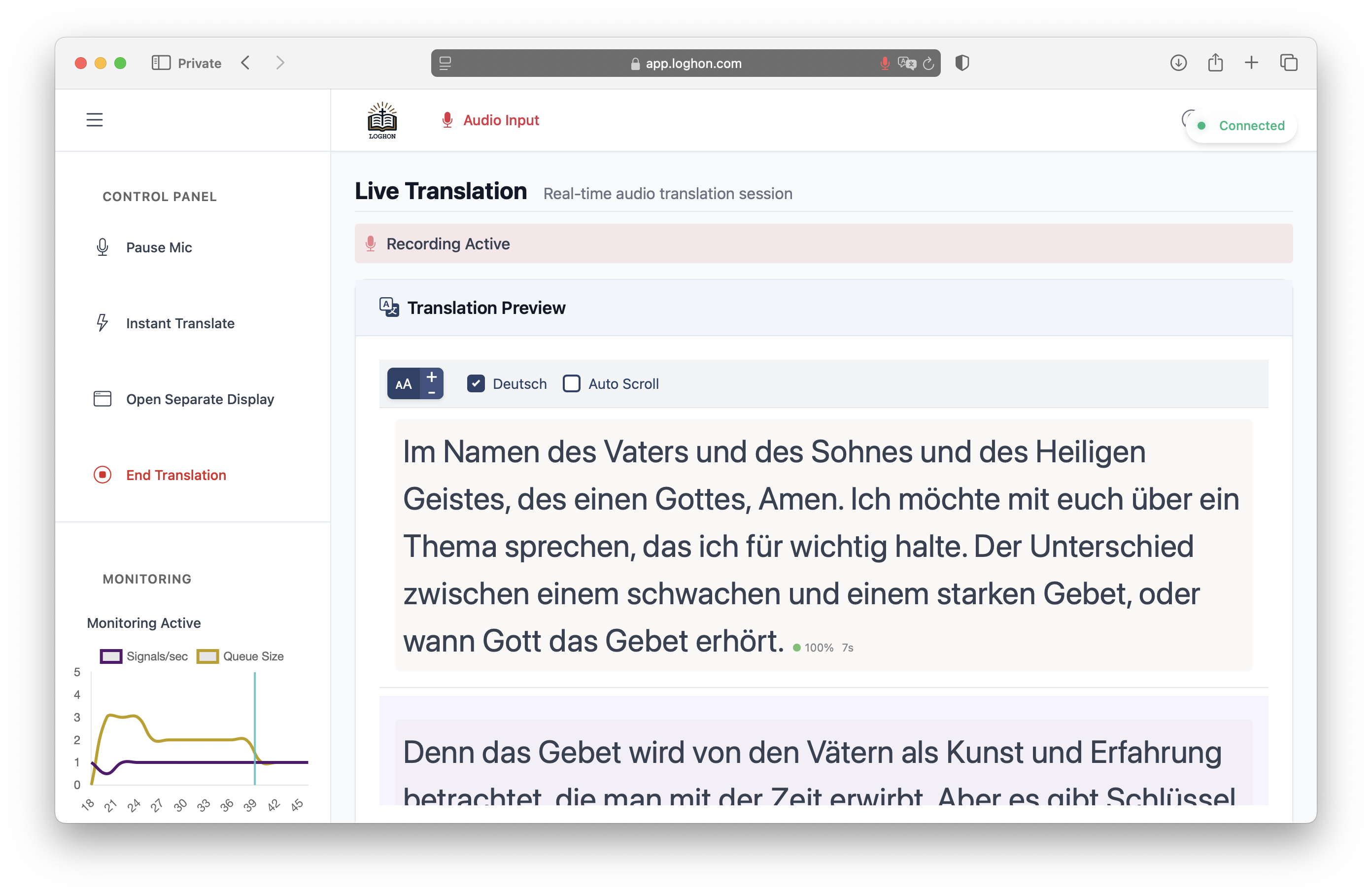 Desktop Translation Interface